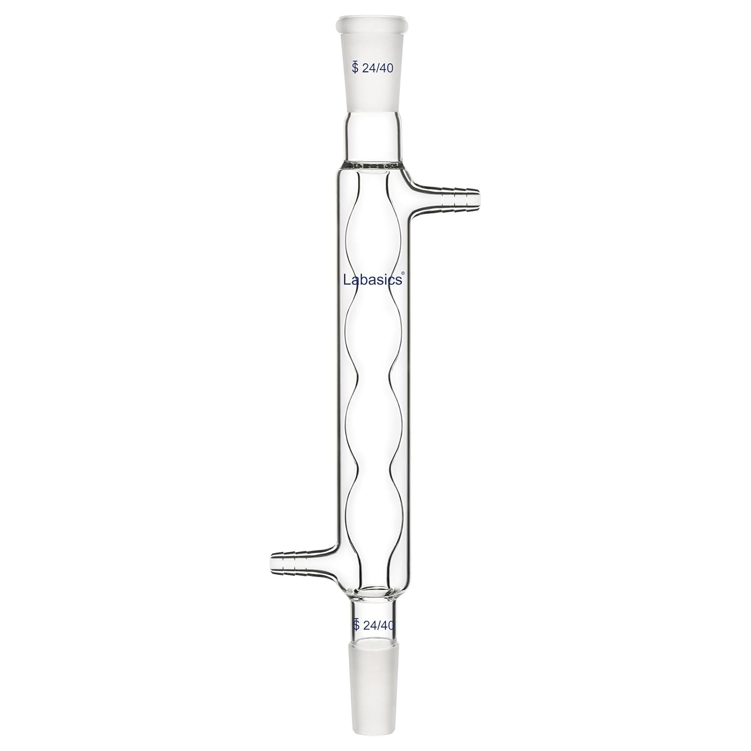 Labasics Borosilicate Glass Allihn Condenser with 24/40 Joint 200mm Jacket Length Lab Glass Condenser