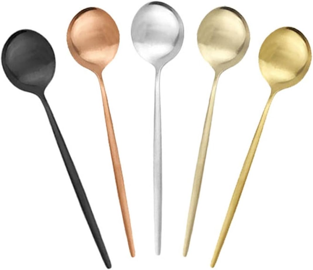 Coffee Measuring Spoon 12Pcs Tea Coffee Stir Mini Spoons Small Matte Stainless Steel Spoon Kitchen Accessories For Coffee Tea, And More(Champagne)