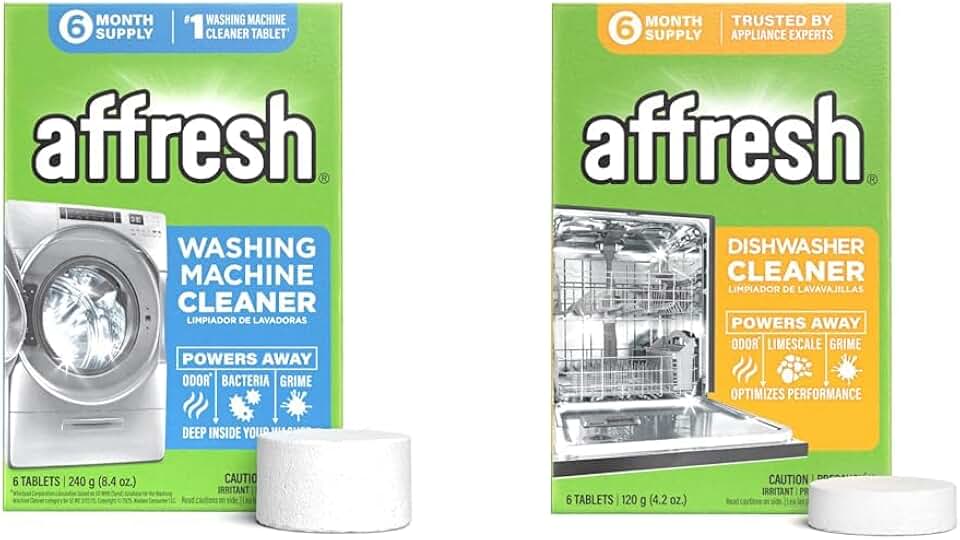 Washing Machine Cleaner And Dishwasher Cleaner Bundle, Includes 6 Month Supply, 12 Tablet Set