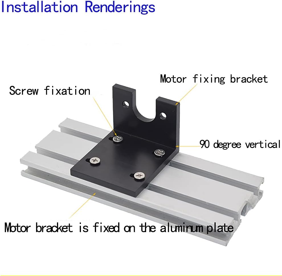 DC Motor Mounting Bracket,L-shape Fixed Seat Motor Holder U-shaped Mouth Fixed Mounting Base Aluminum Alloy Material for 550/555/775/795/895/997 DC Motor (895motor mount) - - 