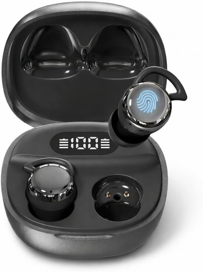Invisible Mini Sleep Earbuds–Wireless Bluetooth for Comfortable Side Sleepers–Ultra-Small Earbuds for Tiny Ear Canals–Discreet Micro Design–Ideal for Women and Active Use–Long-Lasting Battery.
