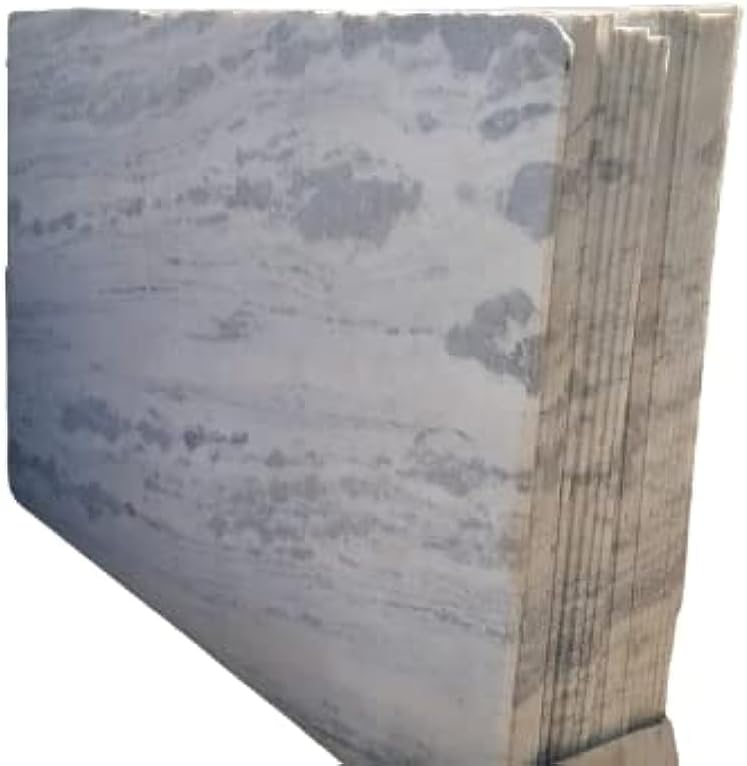 OM Marbles White Marble Slab 25 sqft