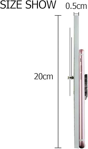 Miniatura 6 de Naanle Reloj de pared cuadrado con estampado de rocas en 3D, 8 pulgadas, funciona con pilas, reloj de escritorio analógico silencioso de cuarzo para