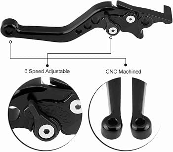 Leviers Frein Moto CNC Akozon Levier De Frein, Levier De Frein De Moto, 1 Paire Universel Cnc Moto Modifié Double Poignée De Frein à Disque Levier De Frein à Disque Adapté Pour