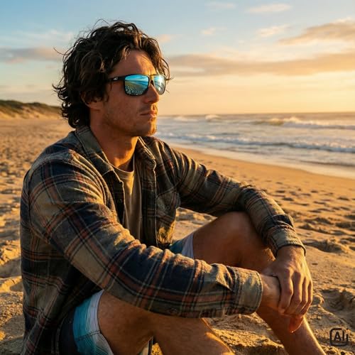 Image of O'NEILL 9004 2.0 X-Large Fit Sport Polarized Sunglasses for Men, 63 mm, UV400 Protection