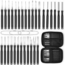 30+4P Terminal Pin Removal Tool Kit, Electrical Connector Depinning Tool Terminal Pin Extractor Kit Wire Release Tool for Car Household Devices Black