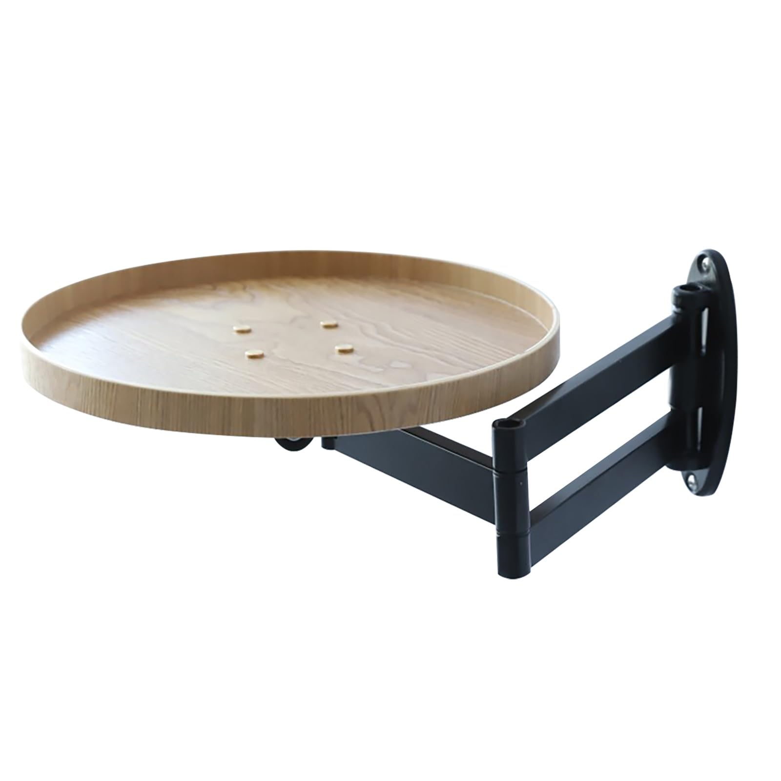 Table ronde murale et rallonge de bureau pliable en bois pour gain de place