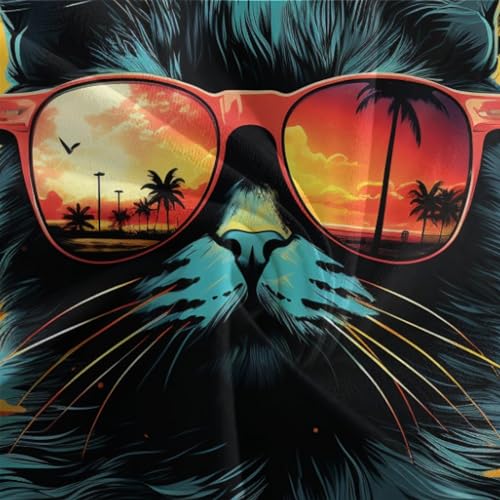 Parure de lit chat 3D king-size 220x240 de qualité supérieure douce