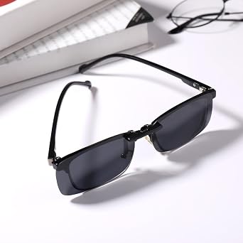 3 Piece Polarized Clip on Sunglasses for Men and Women Driver Glasses Clamp with Lightweight High-Definition Lenses Uv Protection and Comfortable Nose Bridge