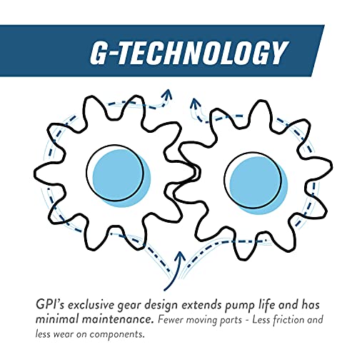 Gpi M-180S Fuel Transfer Pump With Filter Kit, 18 Gpm, 12-Vdc, Automatic Shut-Off Nozzle, 12' Hose, 18' Power Cord (110612-02) #TOP5