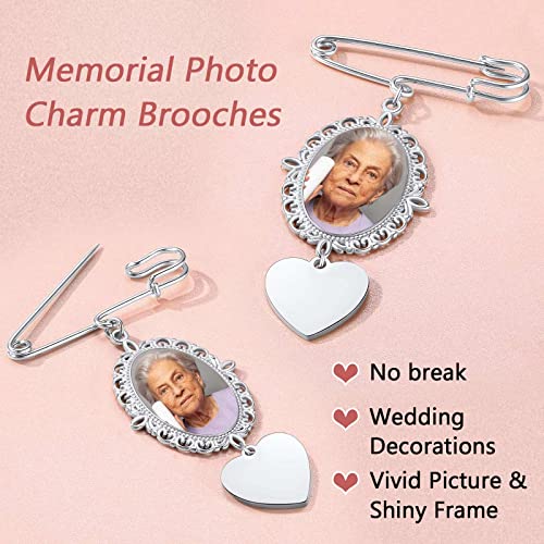 Findchic Personalized Wedding Boutonniere Oval Photo Charms Bouquet Pins Memorial Stainless Steel Customized Picture Text Engraved Brooch Graduation Mother Of The Bride Decoration Accessories #TOP2