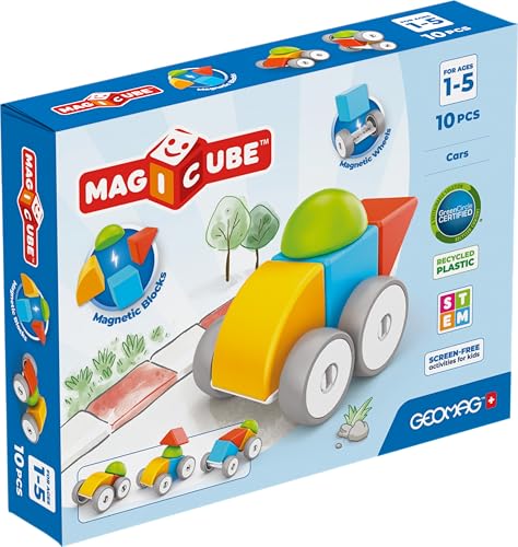 Blocs magnétiques GEOMAG Magicube 308 10 pièces Formes variées Véhicules Plastique recyclé - vue 2