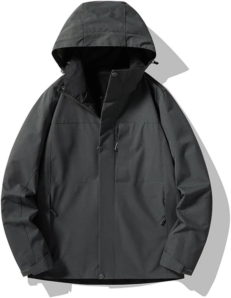 Mens Climbing Waterproof Outdoor Hiking Sports Breathable Hooded Trenchcoats Jacket