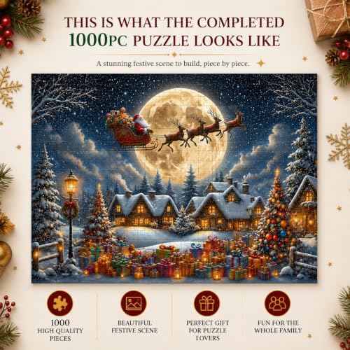 Jigsaw Puzzle Advent Calendar 1000 Piece 2026 Traditional Christmas Village — photo 5