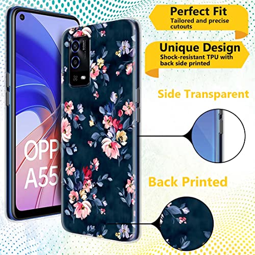 Image of Fashionury Back Cover for Oppo A55 Designer | Printed|Transparent |Flexible| Silicon- D0043