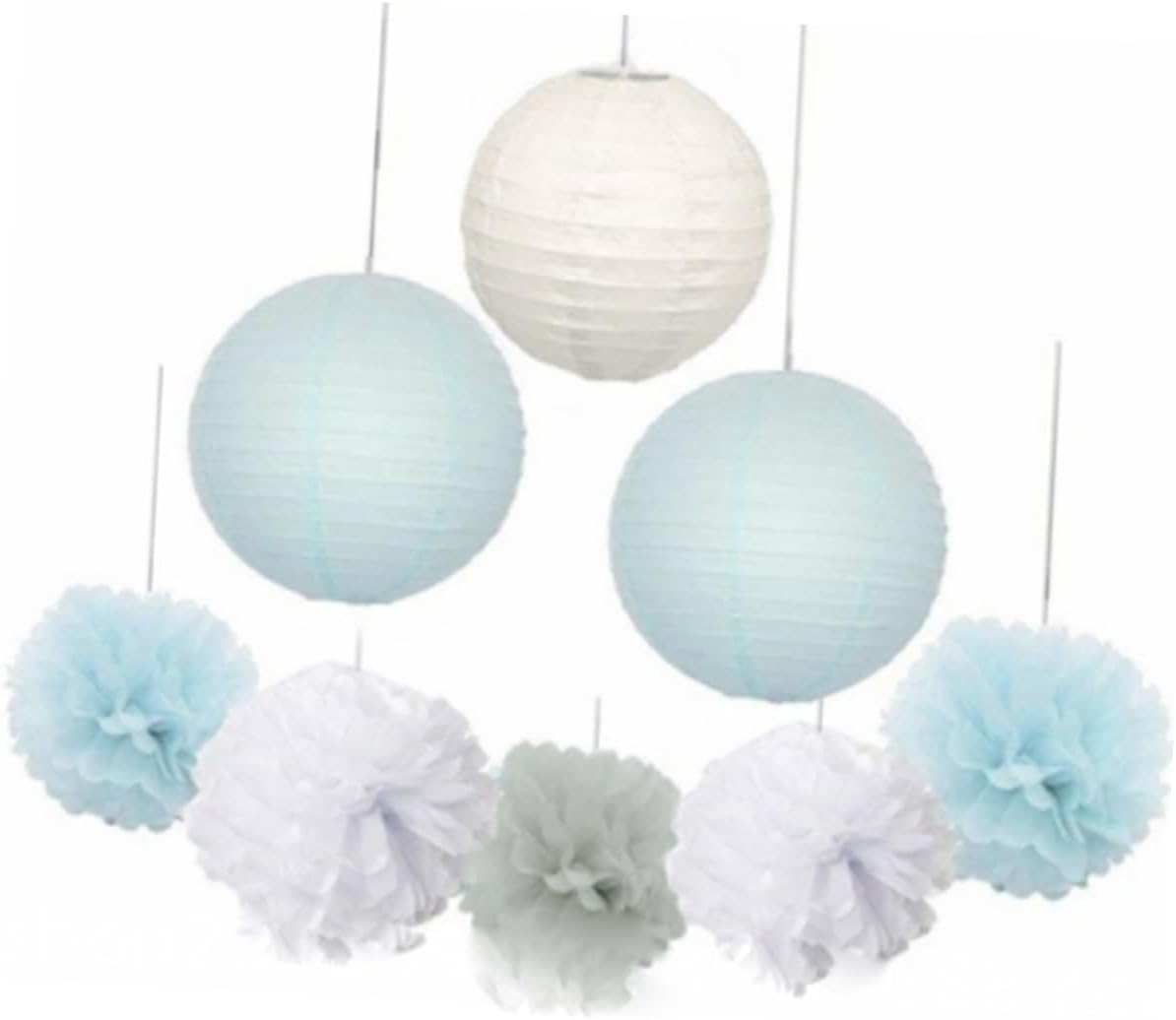 DOITOOL 2 Sets Daisy Honeycomb Balls Paper Lantern Set 4 Paper Lanterns Reusable Party Decorations Perfect for Birthday Wedding