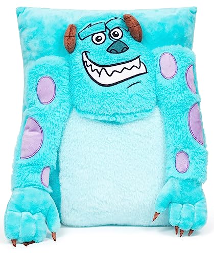 Jay Franco Disney Pixar Monsters Inc James Sullivan - Sully 3D Snuggle Plush Pillow - Super Soft Blue Pillow - Measures 15 Inches