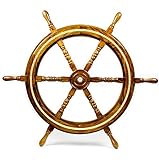 gouvernail en anglais Bel artisanat en bois antique et naturel | Décoration murale maritime complète à suspendre | Surface lisse poncée à la main de qualité supérieure | Cadeaux pour toute occasion | Qualité de construction supérieure | Cadeau de décoration d'anniversaire somptueux | Pas des trucs fabriqués en Chine | Véritable produit authentique de qualité lourde.