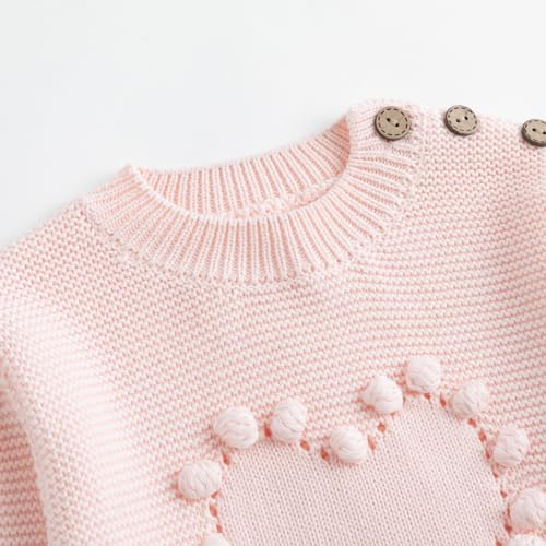 Simplee kids Baby Pullover Sweater Valentines Outfit Love Embroidery Knit Sweaters Coat for Autumn Fall and Winter3