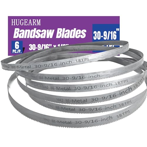6 Pack Portable BandSaw Blades for Milwaukee M12 Fuel Band Saw 30-9/16 x 1/2 x 0.02 Bandsaw Blades for Metal Cutting 18 TPI Bi-Metal M42