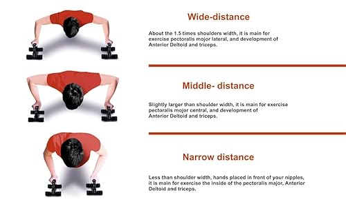 Push Up Bars for Men & Women (Red) - Image 4