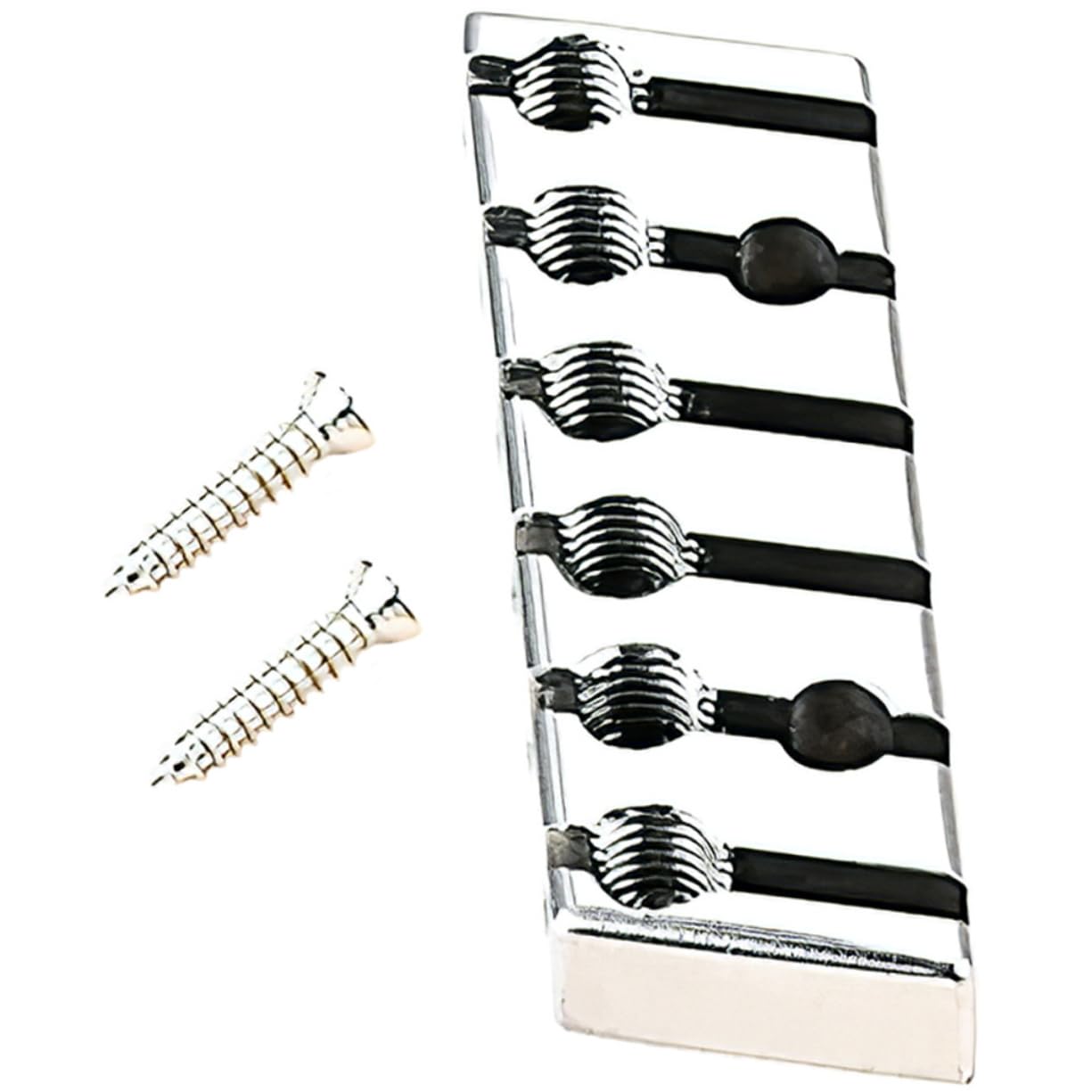 Wakauto 6 String Locking Nut for Electric Guitar Bridge Tight-tune Vintage Style Headless Guitar Supplies Zinc Alloy Parts