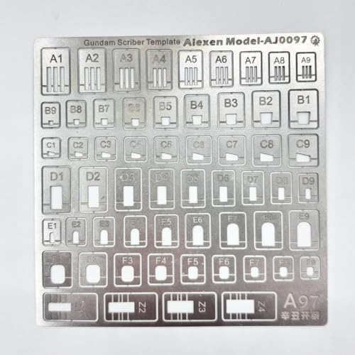 58Pcs Hobby Model Craft Tools Kit for Gundam Model Building Scribe Line Detail Maker Flat or Folding Stainless Steel Carving Auxiliary Ruler image 4