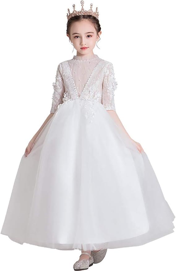 Amazon 100cm 170cm ピアノ発表会 ワンピース 女の子 160 子供ドレス 子供 ドレス プリンセスドレス ロングドレス 五分袖 ピアノ発表会 ドレス 七五三 卒業式 結婚式 パーティー フォーマル フォーマル 通販