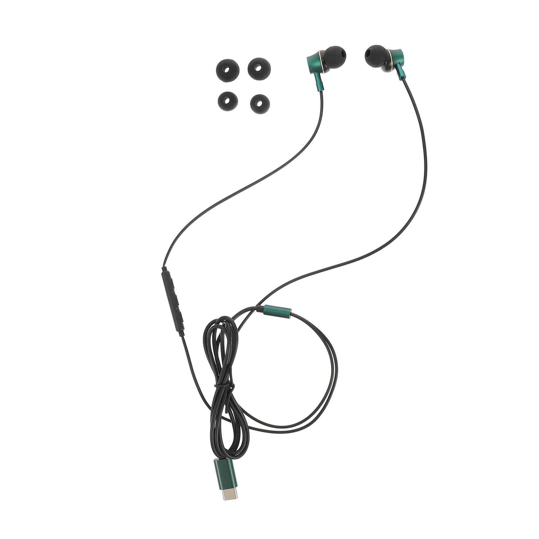 Uonlytech 4pezzi Cuffie Usb c Ergonomiche Con Microfono Isolamento Acustico Auricolari In-ear Controllo Volume Per Ufficio e Musica