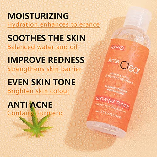 Acne Treatment Rapid Clear Acne Toner Face, Back Acne Treatment Hormone Cystic Acne Spot Treatment, Toner For Acne Prone Skin, Clarifying Solution With Salicylic Acid, Pimple Treatment For Face Body #TOP3