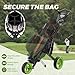 Alllion Golf Push Cart 3 Wheel, Golf Cart Foldable, Multiple Functions Golf Bag Cart for All Ages with Adjustable Handle - Lightweight & Easy Fold Design for Easy Transportation - 12lbs - Green