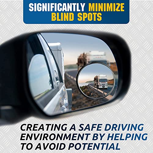 Blind Spot Rear View Mirror For Car, Motorcycle, Suv & Truck - 2 Pcs Rearview Wide Angle Mirrors - Must Have Automotive Blind Side Mirror For Safe Driving - Premium Car & Truck Exterior Accessories #TOP2