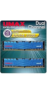 Amazon | UMAX Technologies デスクトップ用DDR4 Long-DIMM 16GB ×2枚
