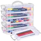 Espace de rangement à 6 niveaux : Conçu avec 6 niveaux séparés et un couvercle à pression sécurisé, ce pot à crayon bureau permet un rangement et une catégorisation superposés. Empilable, il permet d'organiser soigneusement différents articles, gardant ainsi votre espace de travail propre et flexible pour une utilisation quotidienne.
