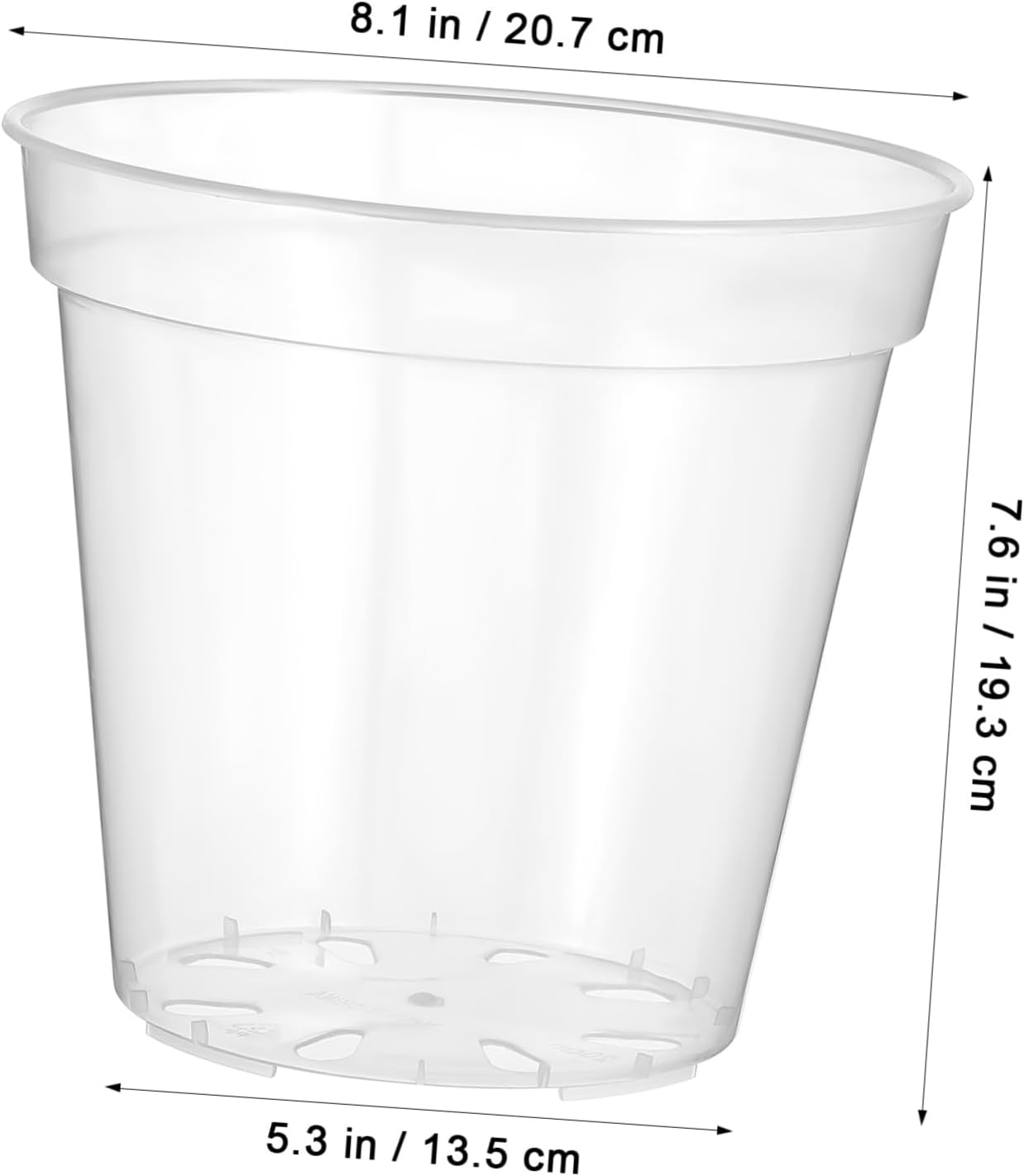 10Pcs Clear Plastic Nursery Pots for Orchids and Flowers Orchid Planter with Drainage Holes Durable Indoor and Outdoor Plant Pots for Easy Plant Care and Management