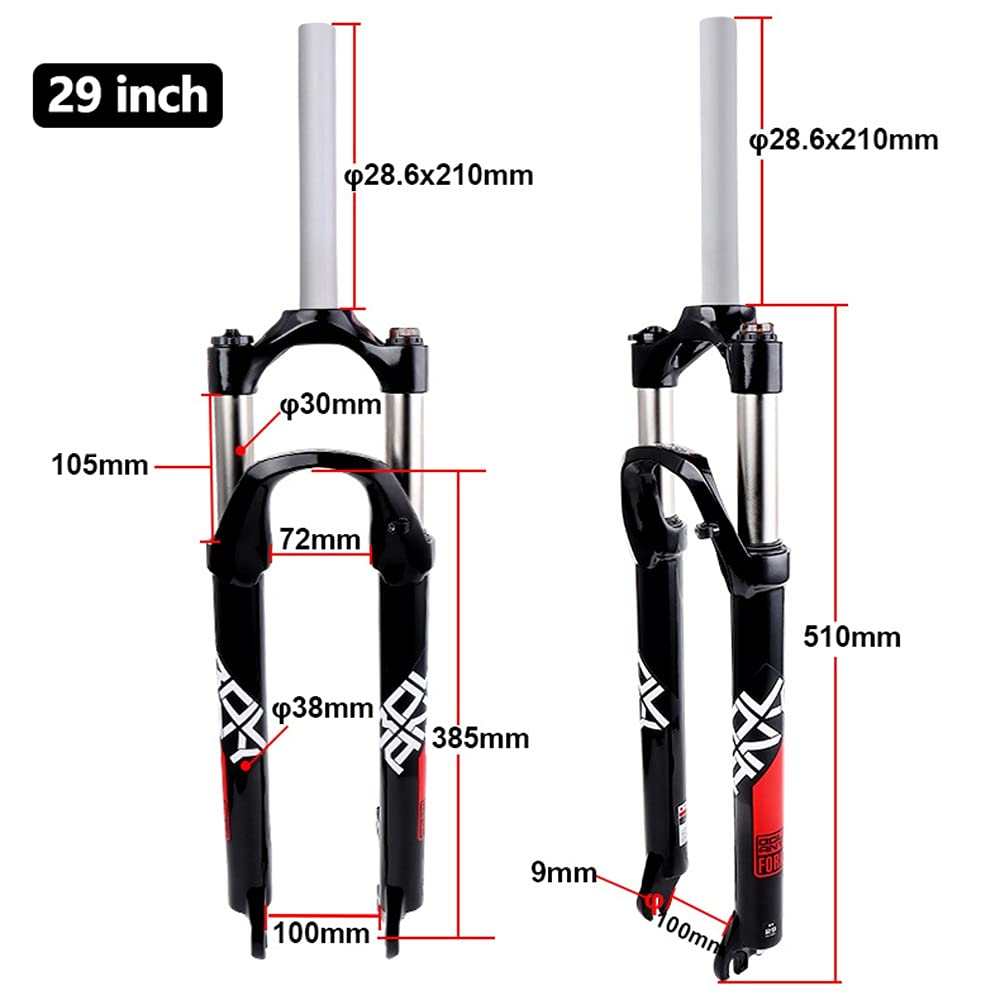 Amazon.co.jp: MTBバイクサスペンションエアフォークフロントインチ