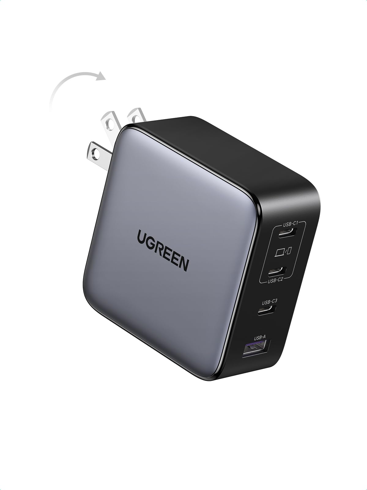 UGREEN Nexode 200W GaN USB C Wall Charger, 4-Port Foldable Compact Fast Type-C Power Adapter Compatible with MacBook Pro/Air, Dell XPS, HP 14, iPad, iPhone 17/16/15 Series, Galaxy S25/S24, Pixel 10/9