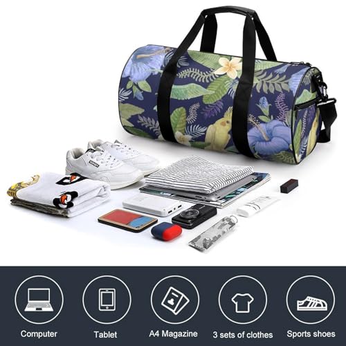 Sac de voyage fleurs perroquet idéal pour camping et randonnée - 4