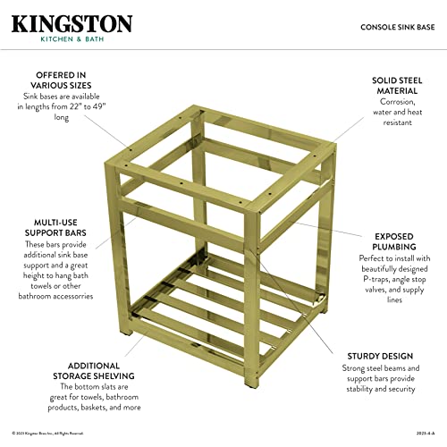Kingston Brass Vsp2522A1 Kingston Commercial Console Sink Base, Polished Chrome 25 X 22 X 30 #TOP4