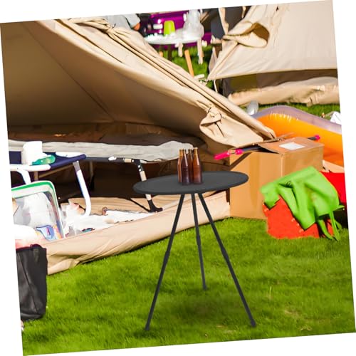 Table pliante ronde de camping en acier carbone premium