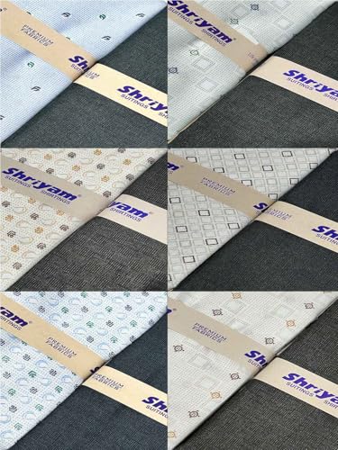 Image of Shirt pant Combo Pack of 6(Unstitched, Full Length Fabric)