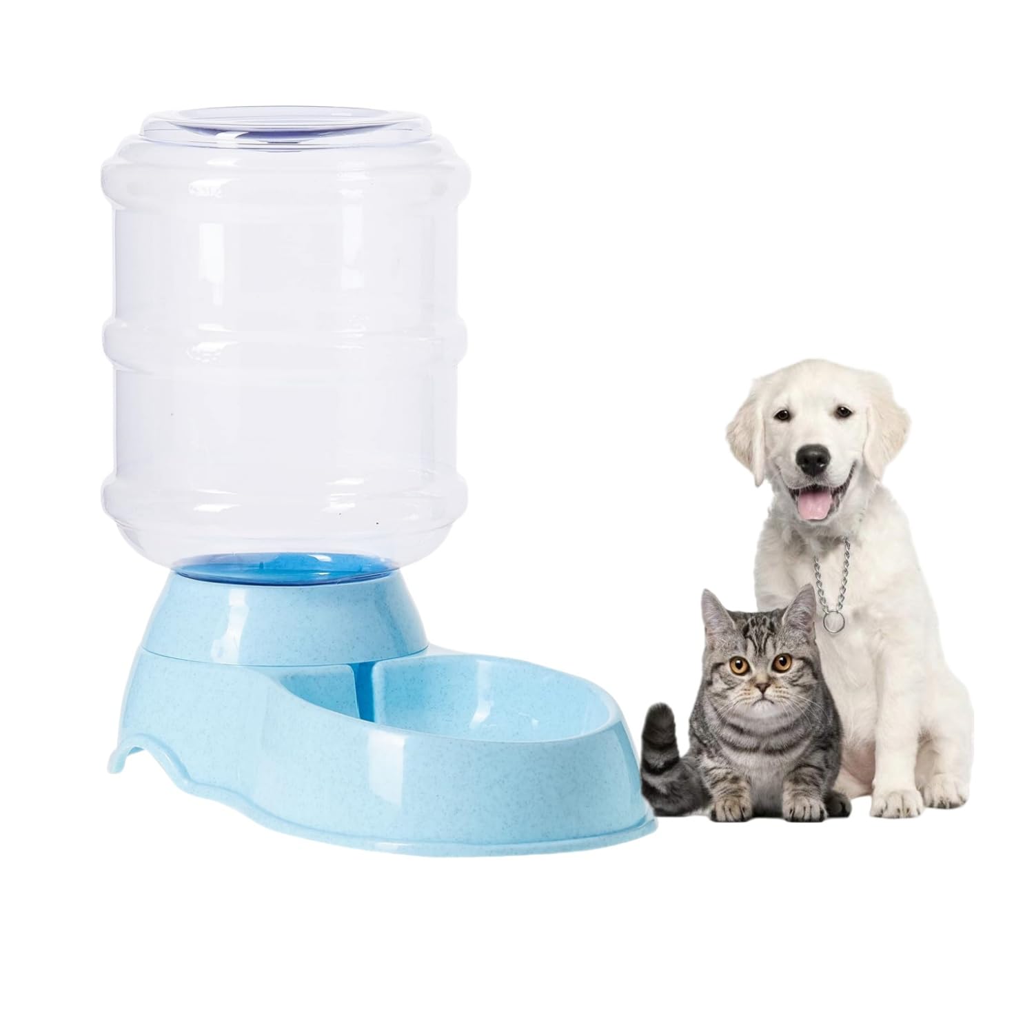 Mumoo Bear Pet Waterer Feeder,Pet Automatic Waterer,Dog Water Dispenser,3.8L Cat Dog Water Dispenser For Cat And Small Or Medium Dog(Blue)