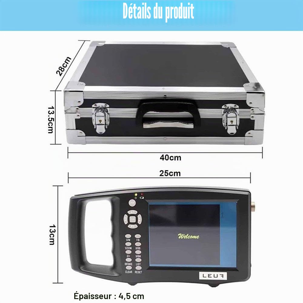 ÉChographe VéTéRinaire pour Diagnostic Gestation,ÉChographe B pour Animaux,Vet Digital Portable B-Ultra,avec Sonde MéCanique 3,5 MHz,pour Ovins,Chiens,Chats Et Porcs.Test