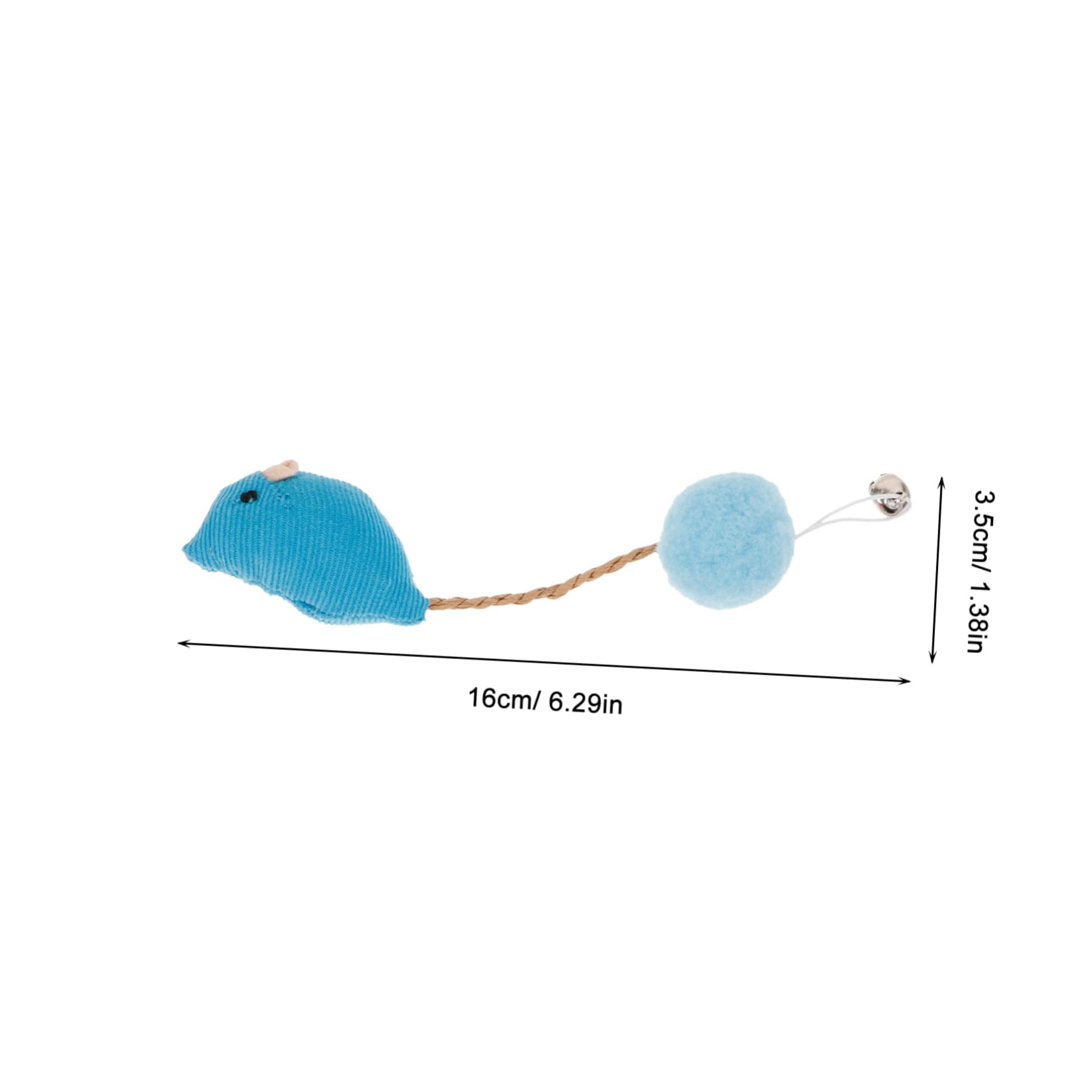 Hemobllo 6Pièces Souris pour Chat Colorées avec Cloche pour Stimule Activité et Jeu Intérieur