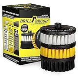 7 Inch Variety Cleaning Kit for Variable Speed Polisher – Big Cleaning Brushes for Polishing Machines/Auto Buffers – Tile Cleaner – Carpet Cleaner – Concrete Cleaner – Boat