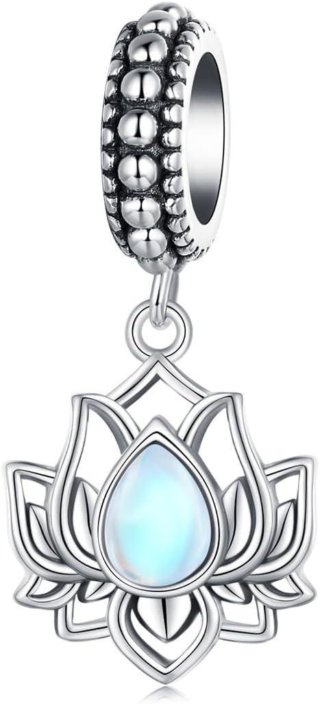 Lotus Pendant Charm 925 Sterling Silver Charm Fits For Pandora Bracelet Necklace,SCC2847