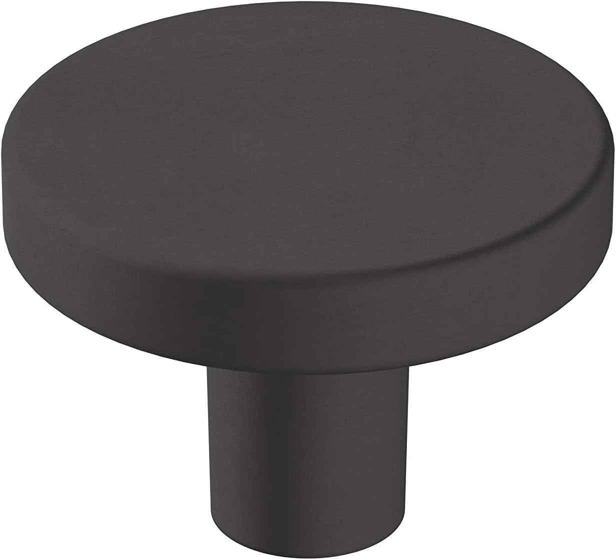 Amerock | Cabinet Knob | Matte Black | 1-3/8 inch (35 mm) Diameter | Versa | 1 Pack | Drawer Knob | Cabinet Hardware