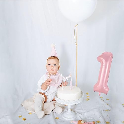 Miniatura 3 de 10 globos de Mylar rosa de 16 pulgadas, globos de papel de aluminio rosa del 0  9 para niñas, decoración de cumpleaños, boda, fiesta, globos de