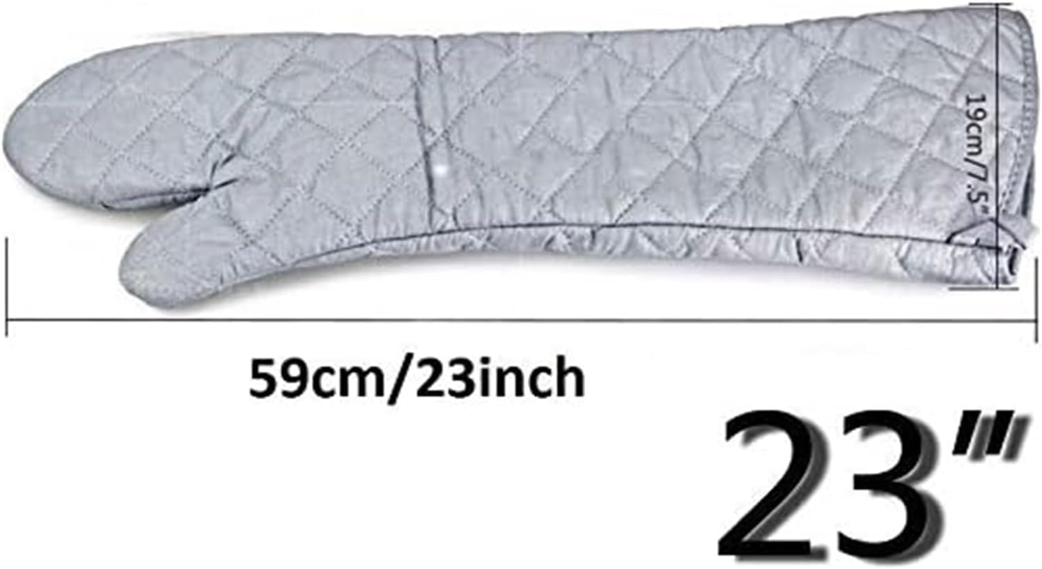 Linwnil Guanti da forno resistenti al calore, in cotone, guanti da cucina ad alta temperatura, guanti da barbecue (58 cm)