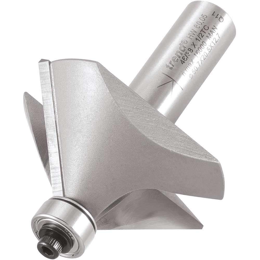 Trend Chamfer Bearing Guided Router Cutter 50mm 19mm 1/2"